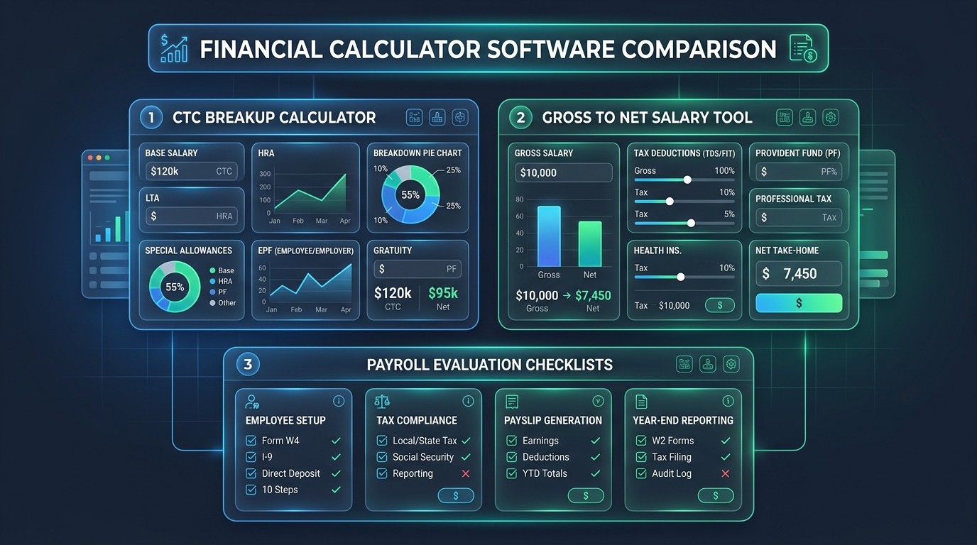 Comparison guide of best free salary hike calculator tools and category options